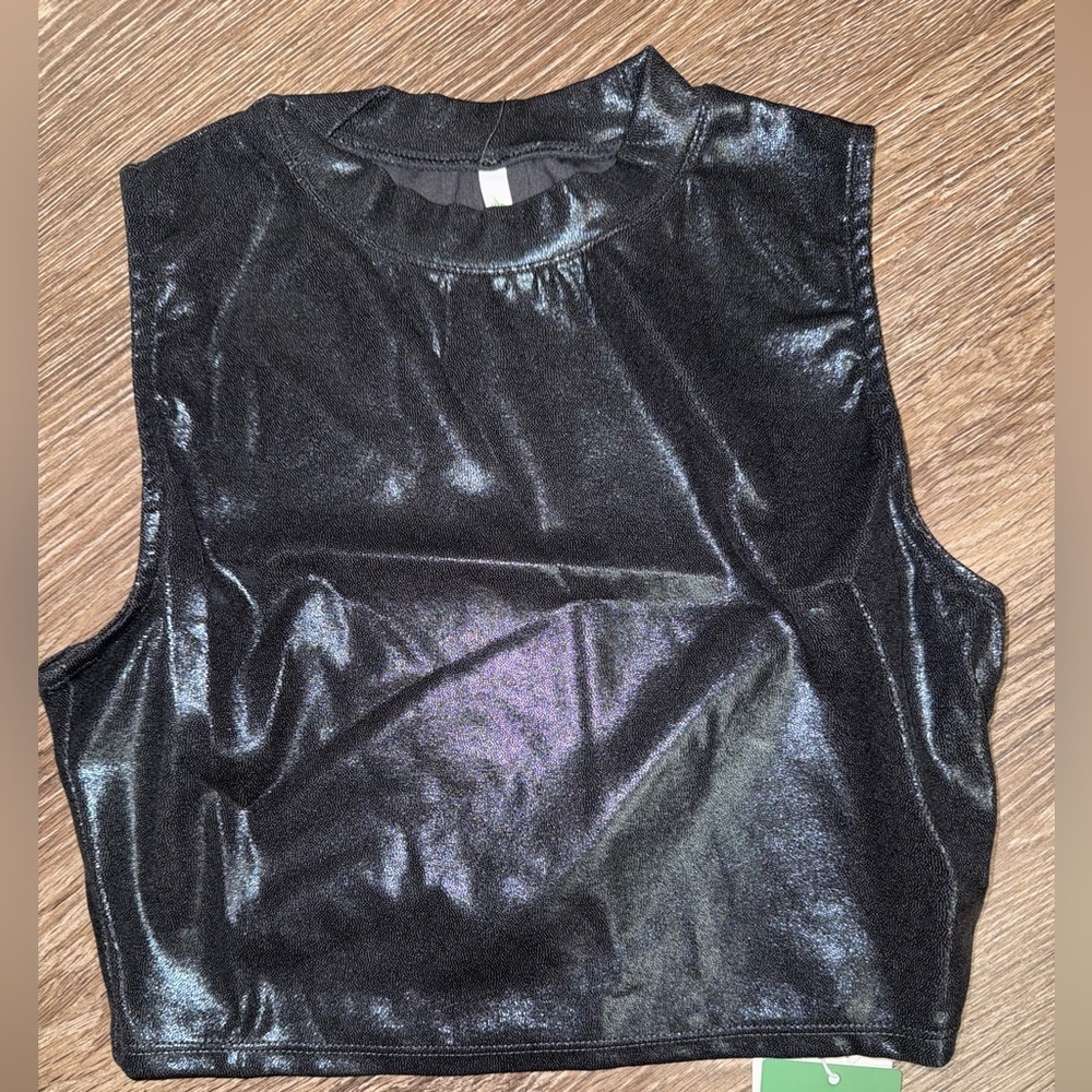 Halara shine liquid, oil slick tank xs